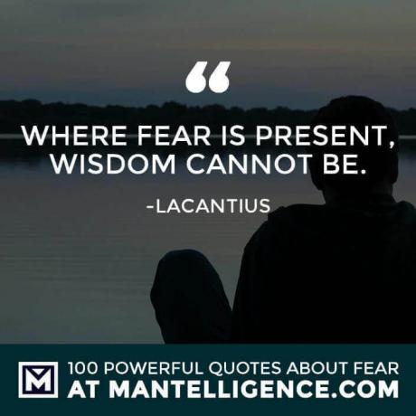 citati o strahu #27 - Gdje je strah prisutan, mudrost ne može biti.