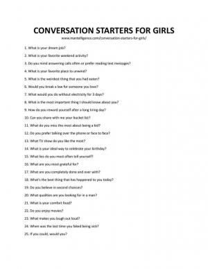 20+ jednostavnih pokretača razgovora za djevojke (za: tekstualne poruke, online ili IRL)
