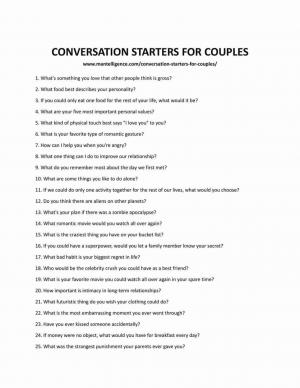 53 bedste samtalestartere for par