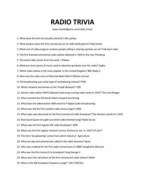 19+ domande e risposte sui quiz radiofonici (da facile a difficile)