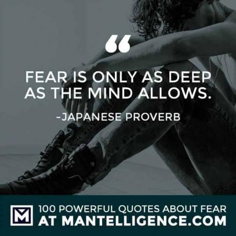 citati o strahu #8 - Strah je dubok onoliko koliko to um dopušta.