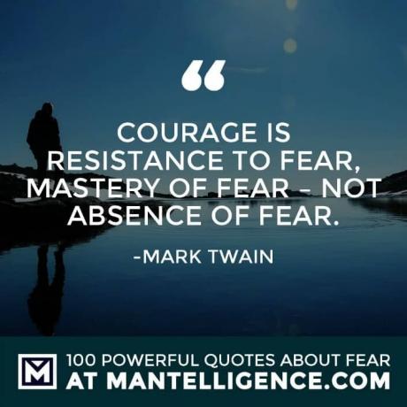 citati o strahu #44 - Hrabrost je otpor strahu, vladanje strahom - a ne odsutnost straha.