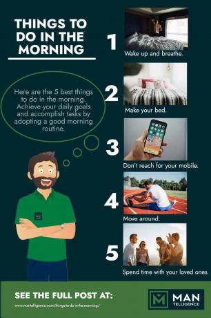 5 הדברים הטובים ביותר לעשות בבוקר - אינפוגרפיקה