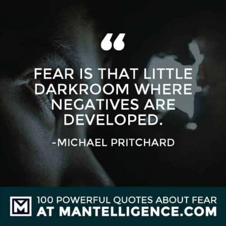 citati o strahu #36 - Strah je ona mala mračna komora u kojoj se razvijaju negativi.
