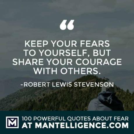 citati o strahu #100 - Zadržite svoje strahove za sebe, ali podijelite svoju hrabrost s drugima.