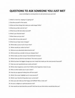 今会ったばかりの人に尋ねるべき 35 の素晴らしい質問