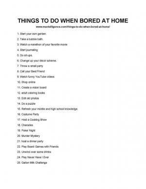 96 cose da fare quando ci si annoia a casa
